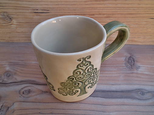 Nádoby - Hrnček Ornament strom 300 ml - 6377992_