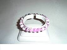 Náramky - ružový dalmatín náramok - 6375897_