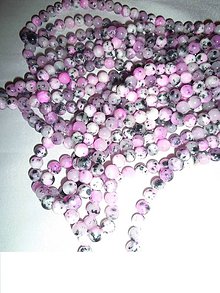 Minerály - dalmatín ružový jadeit korálky 8mm - 6375939_