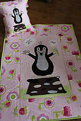 Detský textil - Detská deka s aplikáciou krtka - 6380617_