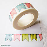 Papier - papierová washi páska vlajočky - 6381152_