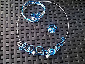Sady šperkov - Romantické modré - 6387671_