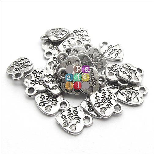 Komponenty - (2827) Made with love, 12 x 10 mm - 1 ks - 6393120_