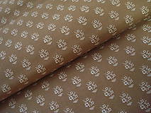 Textil - Bavlnená látka hnedotlač - 6393976_
