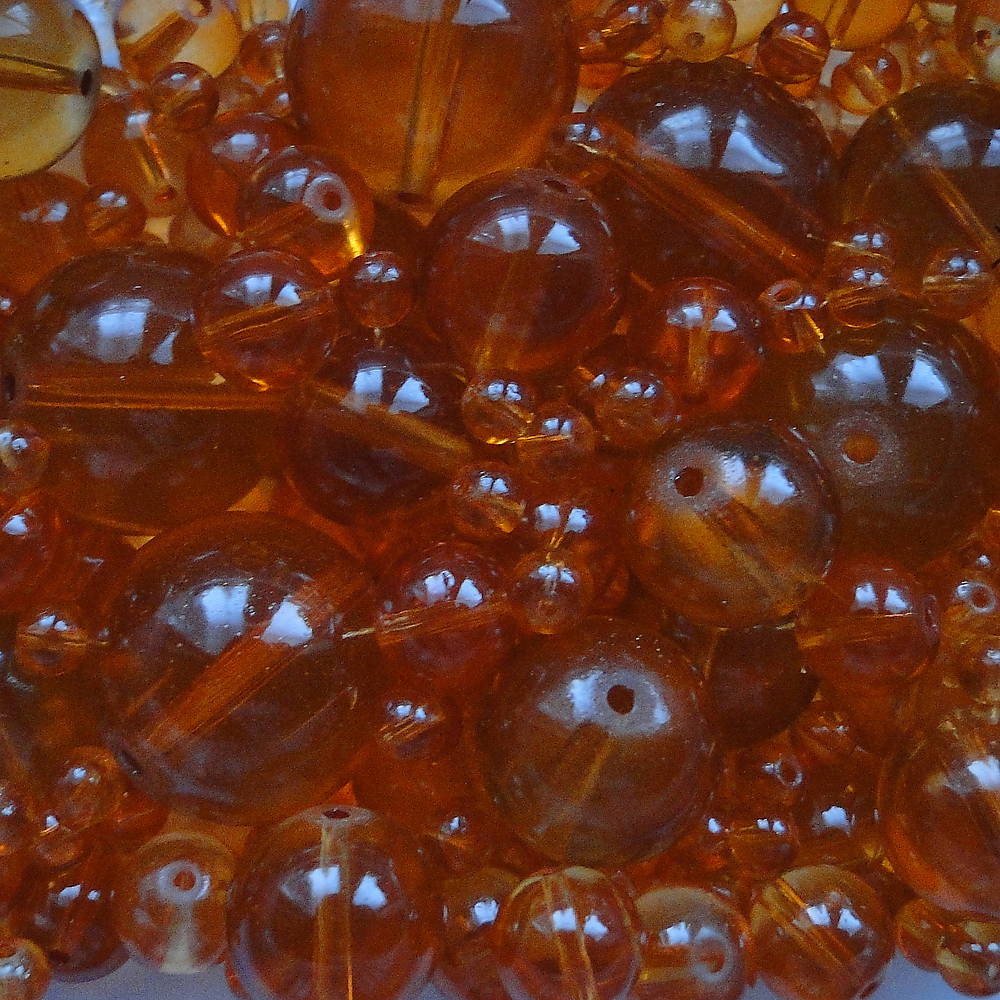 Sklenené MIX 4-18mm-100g (oranžová)