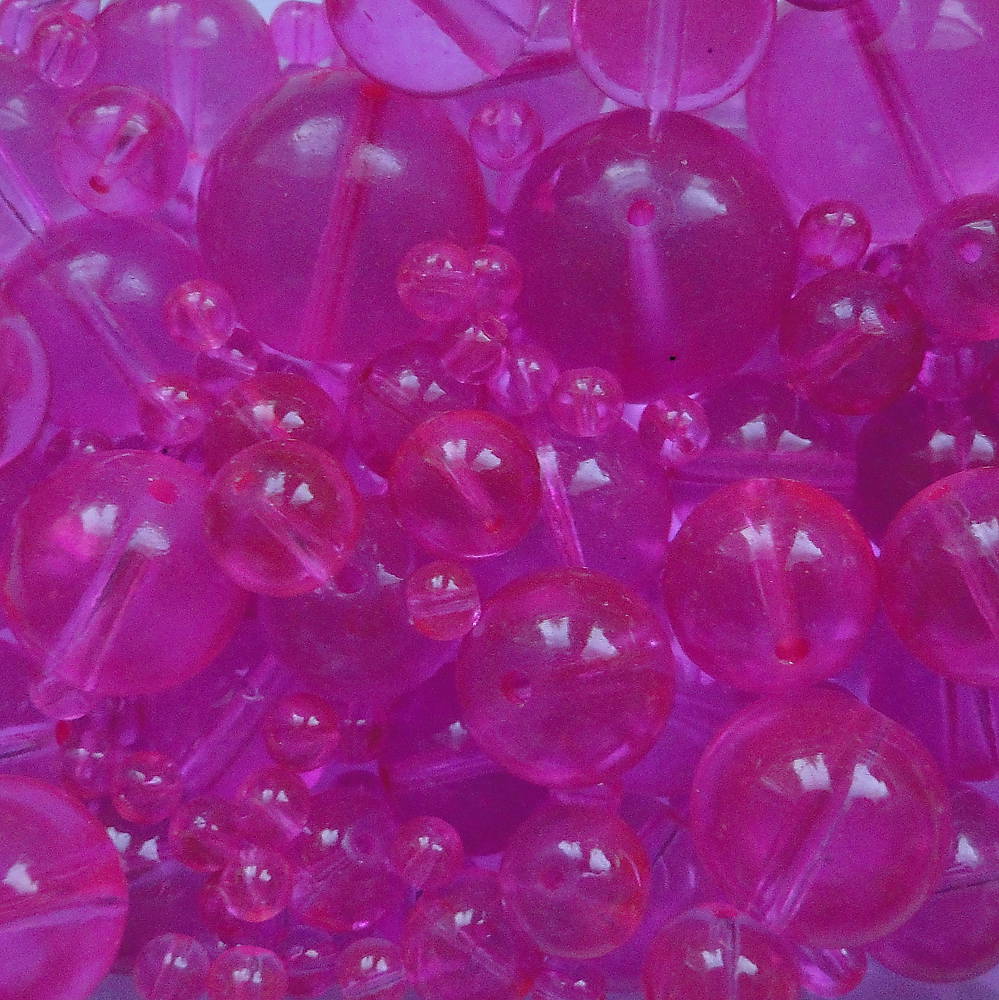 Sklenené MIX 4-18mm-100g (ruž.fialová)