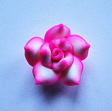 Korálky - FIMO kvet 25mm-1ks (ružová) - 6397036_