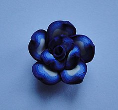 Korálky - FIMO kvet 25mm-1ks (fial.modrá) - 6397105_