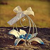 Biela orchidea - darčeky pre svadobčanov, menovky