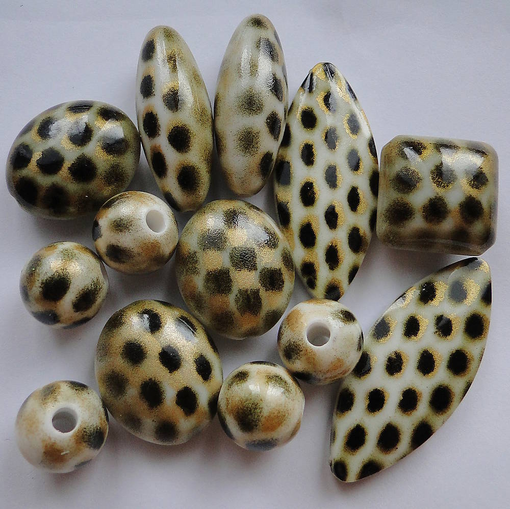 MIX plast 14-44mm (zl.žltá/čierna-13ks)