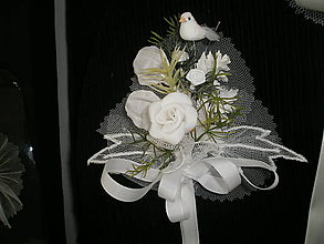Svadobné pierka - pierko   s holubickou č. 44-8 - 6397849_