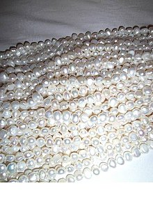 Korálky - perly prírodné riečne 9-10mm - 6399746_