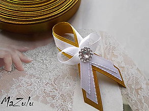Svadobné pierka - svadobné pierka v zlatom - 6400604_
