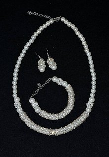 Sady šperkov - Svadobná perlová sada - 6413693_