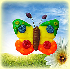 Magnetky - Motýle  (motýľ obecný) - 6413010_