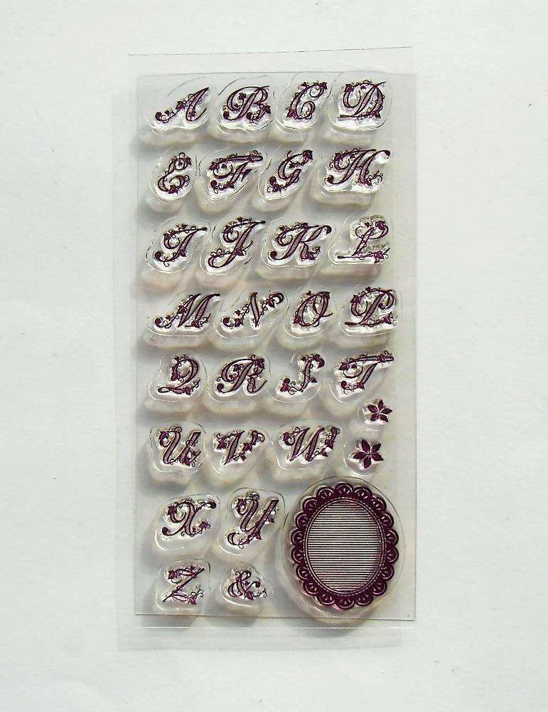 Silikónové razítka, pečiatky - 7x14 cm - ozdobné písmo, abeceda / sikovnica - SAShE.sk
