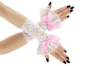 Rukavice - Svadobné bielé čipkové rukavice pre nevestu 02tP - 6427818_