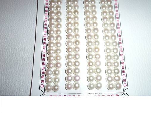 Minerály - perly prírodné pravé - polvŕtané 6mm - 6425659_