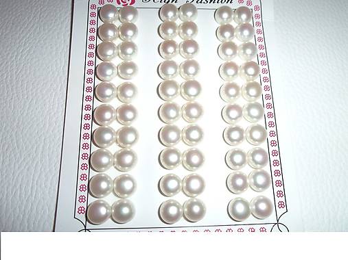 Minerály - perly na náušnice polvŕtané 8mm - 6425677_