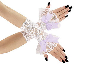 Rukavice - Svadobné bielé čipkové rukavice pre nevestu 06tP - 6428454_
