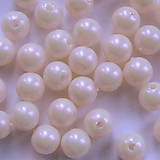 Korálky - GLANCE plast 8mm perleť-20ks - 6430932_
