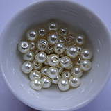 Voskované perly 6mm-30ks (oranžovokrémová)