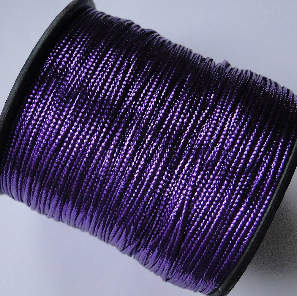 Šnúra s lurexom-1ks (plochá-fialová-10m)