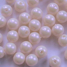 Korálky - GLANCE plast 8mm perleť-20ks (ružová lastúrová) - 6430932_