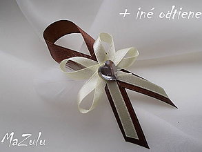Svadobné pierka - svadobné pierko hnedá & pastelovoŽltá - 6433118_
