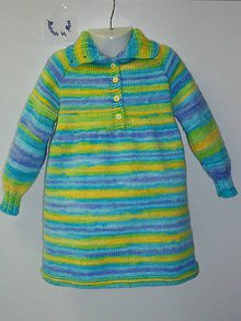 Detské oblečenie - Pletené detské šaty - 6432873_