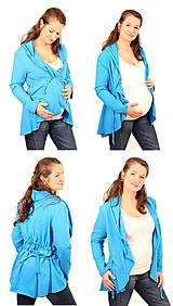 Tehotenské oblečenie - Tehotenský kabátik - veľ. XS - M, rozne farby - 6440795_