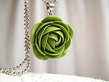 Náhrdelníky - Leaf green, náhrdelník - 6439536_