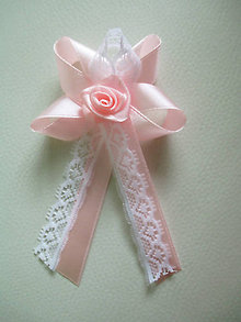 Svadobné pierka - svadobné pierka s čipkou ružové - 6444195_