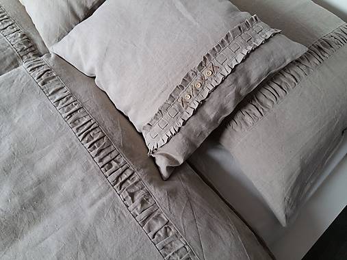  - Ľanové posteľné obliečky Nature Dream (Obliečka na vankúš s riasením, 60x40 cm) - 6441314_