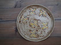 Nádoby - Tanier dezert Motýle 21 cm - 6445237_
