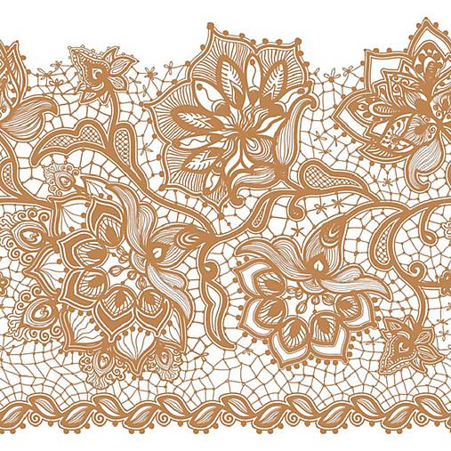 Papier - servítka Čipka - Gloria copper - 6445078_