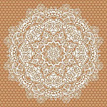 Papier - servítka Čipka - Lace flower copper - 6445076_