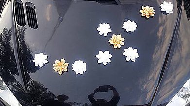 Dekorácie - dekorácia svadobného auta kvety - 6449308_