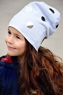 Detské čiapky - Bavlnená čiapka so zrkadlovými bodkami - 6452725_