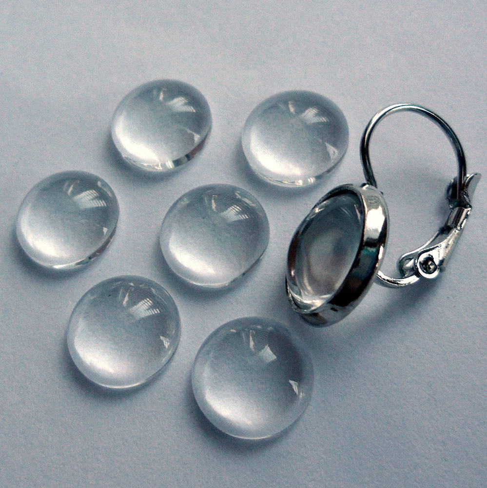 Sklenený kabošon-priehľadný-1ks (10mm)