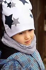 Detské čiapky - Bavlnená čiapka hviezdy - 6458440_