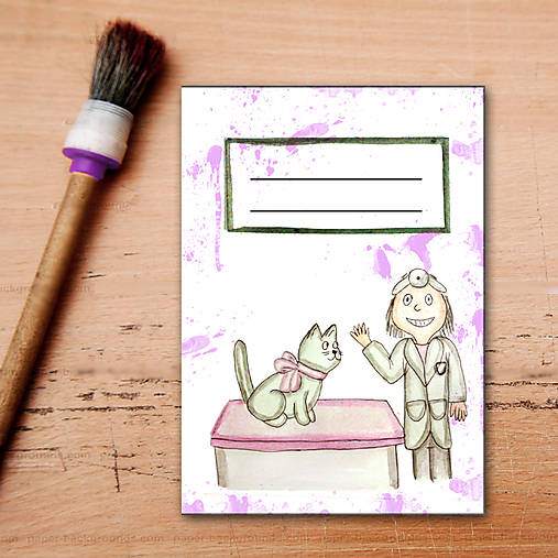 Papiernictvo - Zápisník pre veterinárov (mačka) - 6459305_