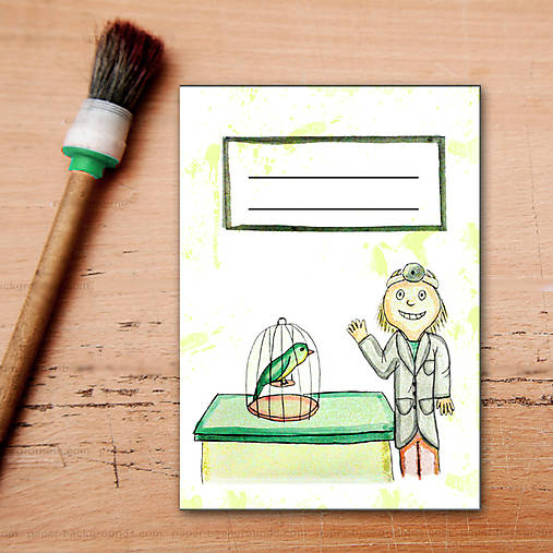 Papiernictvo - Zápisník pre veterinárov (papagáj) - 6459326_
