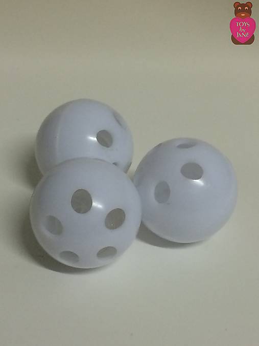 Komponenty - Hrkálka biela plastová guľatá 24mm - 6466040_