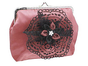 Taštičky - Dámská spoločenská kabelka staro růžová 1190 - 6473197_