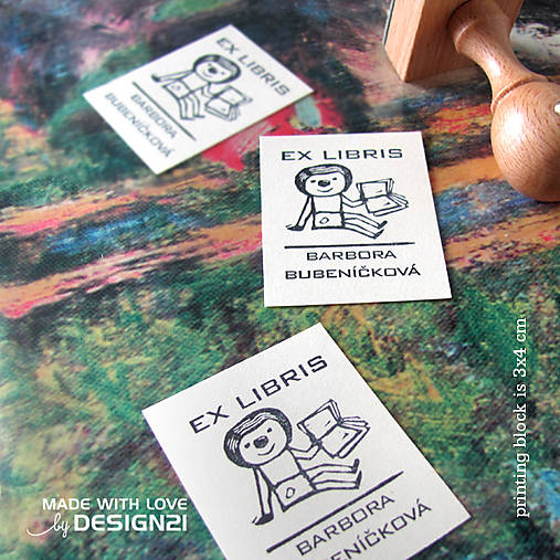 Materiál ručne robený - Dievčatko: pečiatka 3x4 cm - 6472813_