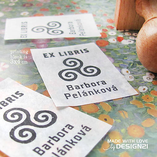 Materiál ručne robený - Triskelion n.2: pečiatka 3x4 cm - 6473021_