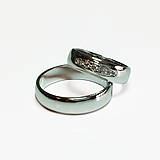 Prstene - Obrúčky z bieleho zlata s briliantami - 6471949_