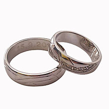 Prstene - Obrúčky z bieleho zlata - 6472092_