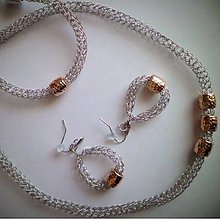 Sady šperkov - oceľové pletenie - 6476325_